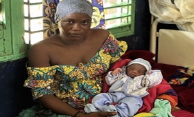 A mother and her newborn in the maternity ward of the Birao district hospital. ©UNFPA the Central African Republic