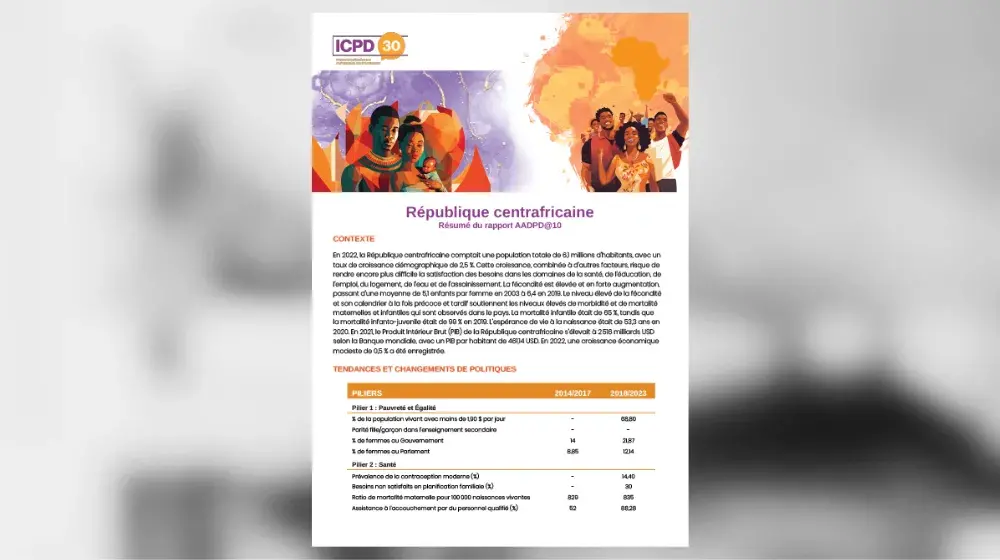 Résumé du rapport AADPD@10 - République Centrafricaine