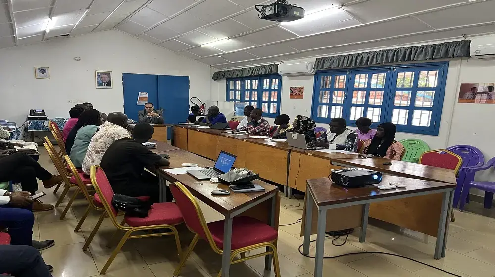 Séance d'échange avec les blogueurs et influenceurs centrafricains sur l'accès à l'information humanitire. 