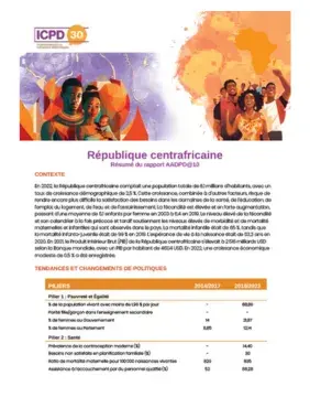 Résumé du rapport AADPD@10 - République Centrafricaine